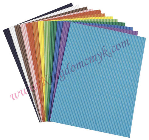 Color corrugated paper
