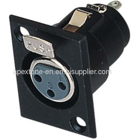 APEXTONE Mini XLR panel mount female socket AP-1142