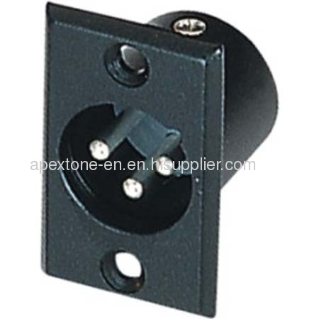 APEXTONE Mini XLR panel mount male socket AP-1143