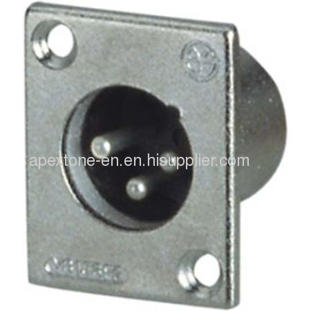 APEXTONE Mini XLR panel mount male socket AP-1145