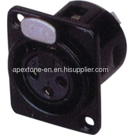 APEXTONE Mini XLR panel mount female socket AP-1148