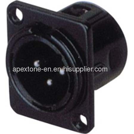 APEXTONE Mini XLR panel mount male socket AP-1149