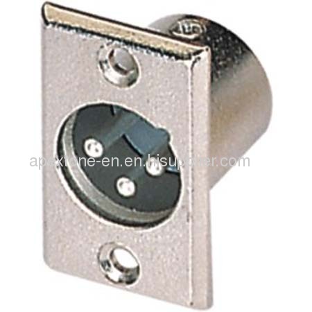 APEXTONE Mini XLR panel mount male socket AP-1154