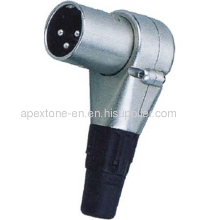 APEXTONE XLR cable mount male plug with 90 AP-1186