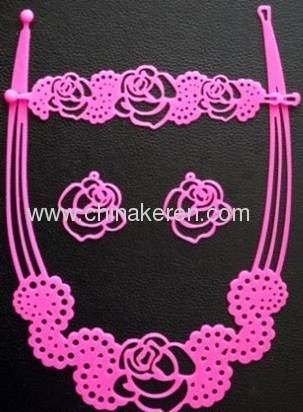 Silicone pink Hollow Wristband