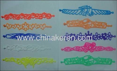 fashion Silicone colored Hollow Bracelet