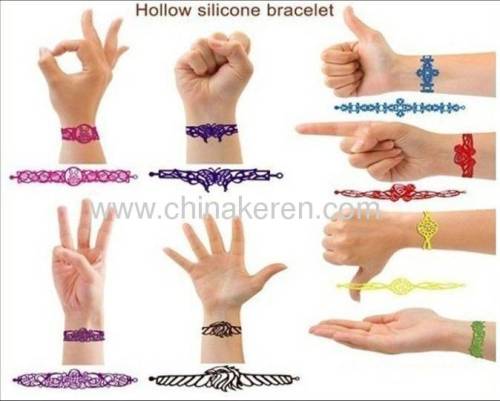 Silicon pink Hollow Bracelets