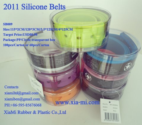 2011 fashion silicone plastic rubber pu pvc tpu tpe belts