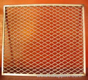 red pvc coated expanded metal wire meshes