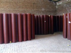 Red PVC Coated Expanded Metal Meshes