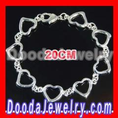 20CM Silver Plated Alloy Lovelinks Bracelet with Lobster Clip wholesale