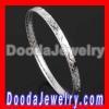 925 sterling silver Engrave Pattern Bangle Bracelet