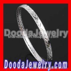 Silver Engrave Bangle Bracelet