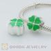 Pandoa four-leaf enamel beads