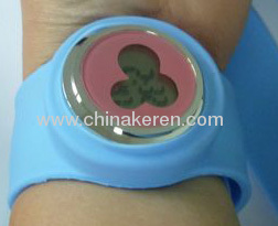 Silicone slap blue watchs