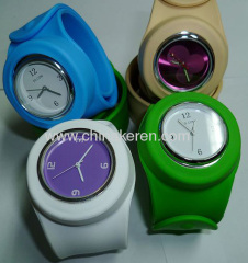 newest Fashion Silicon slap watchs