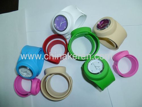 Silicon colors slap watchs