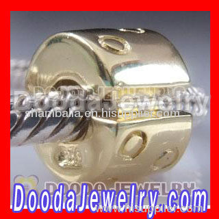 european gold plated clip charm beads