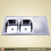 Stainless steel kitchen with drain board