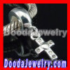 S925 Sterling Silver Jewelry Charms Dangle Cross with Stone