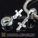 european silver dangle charms cross design