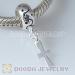 european silver dangle charms cross design