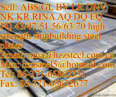 ABS EQ47/ABS EQ51/ABS EQ56/ABS EQ63/ABS EQ70 shipbuilding steel plate