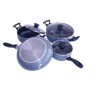 7pcs aluminum cookware set with glass lid