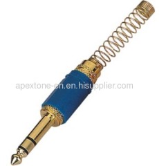 APEXTONE 6.3mm stereo plug AP-1204 Gold plated Jack Plug