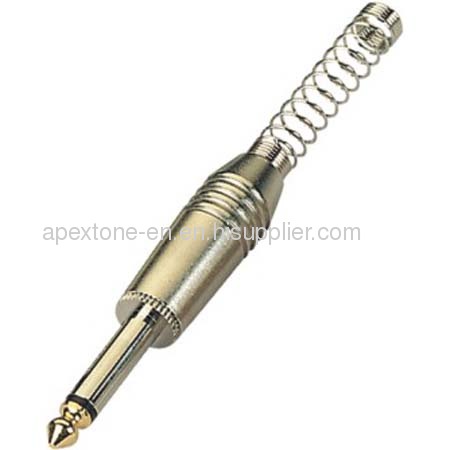 APEXTONE 6.3mm mono plug AP-1214 Gold tip plated Jack Plug