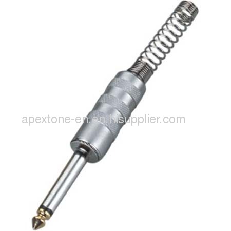 APEXTONE 6.3mm mono plug AP-1218 Gold tip plated Jack Plug