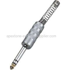 APEXTONE 6.3mm stereo plug AP-1219 Gold tip plated Jack Plug