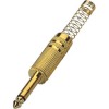 APEXTONE 6.3mm mono plug AP-1220 Gold plated Jack Plug