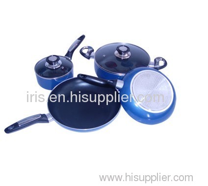 6 pcs blue cookware set