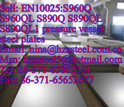 EN10025:S890Q S890QL S890QL1 pressure vessel steel plates