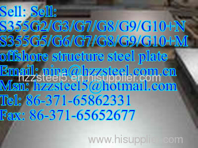 EN10225:S355G5/G6/G7/G8/G9/G10+M offshore structure steel plate