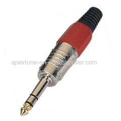 APEXTONE 6.3mm stereo plug AP-1241 Gold tip plated Jack Plug