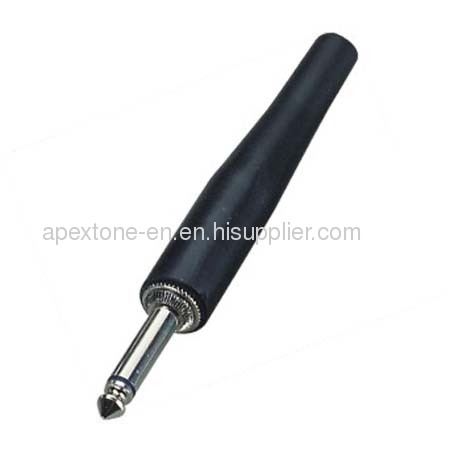 APEXTONE 6.3mm mono plug AP-1236 Nickel plated Jack Plug