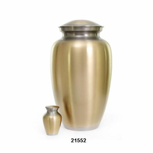 Two Tone Brass Cremation Urn