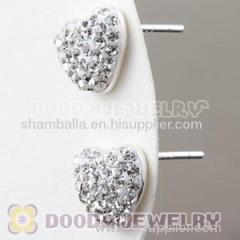 Sterling silver stud earrings hearts wholesale