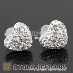 Sterling silver stud earrings hearts wholesale
