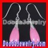925 sterling silver earrings wholesale with drop pink stones