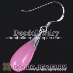 925 sterling silver earrings wholesale with drop pink stones