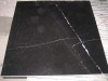 white in black marble