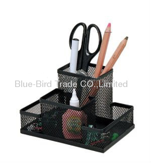 Four function desk pen holder