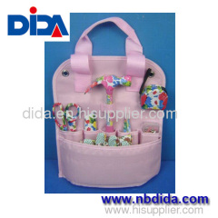 Floral print basic home tools in pink bags for ladies