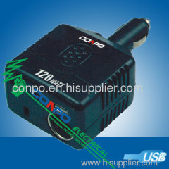 Car Inverter DAU-120 120W 3in1 Inverter With USB/AC/DC Ports