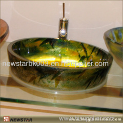 hand painted glass sinks bathroom sinks