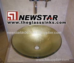 Golden Glass Sinks