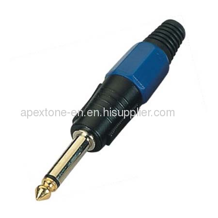 APEXTONE 6.3mm mono plug AP-1244 Gold tip plated Jack Plug
